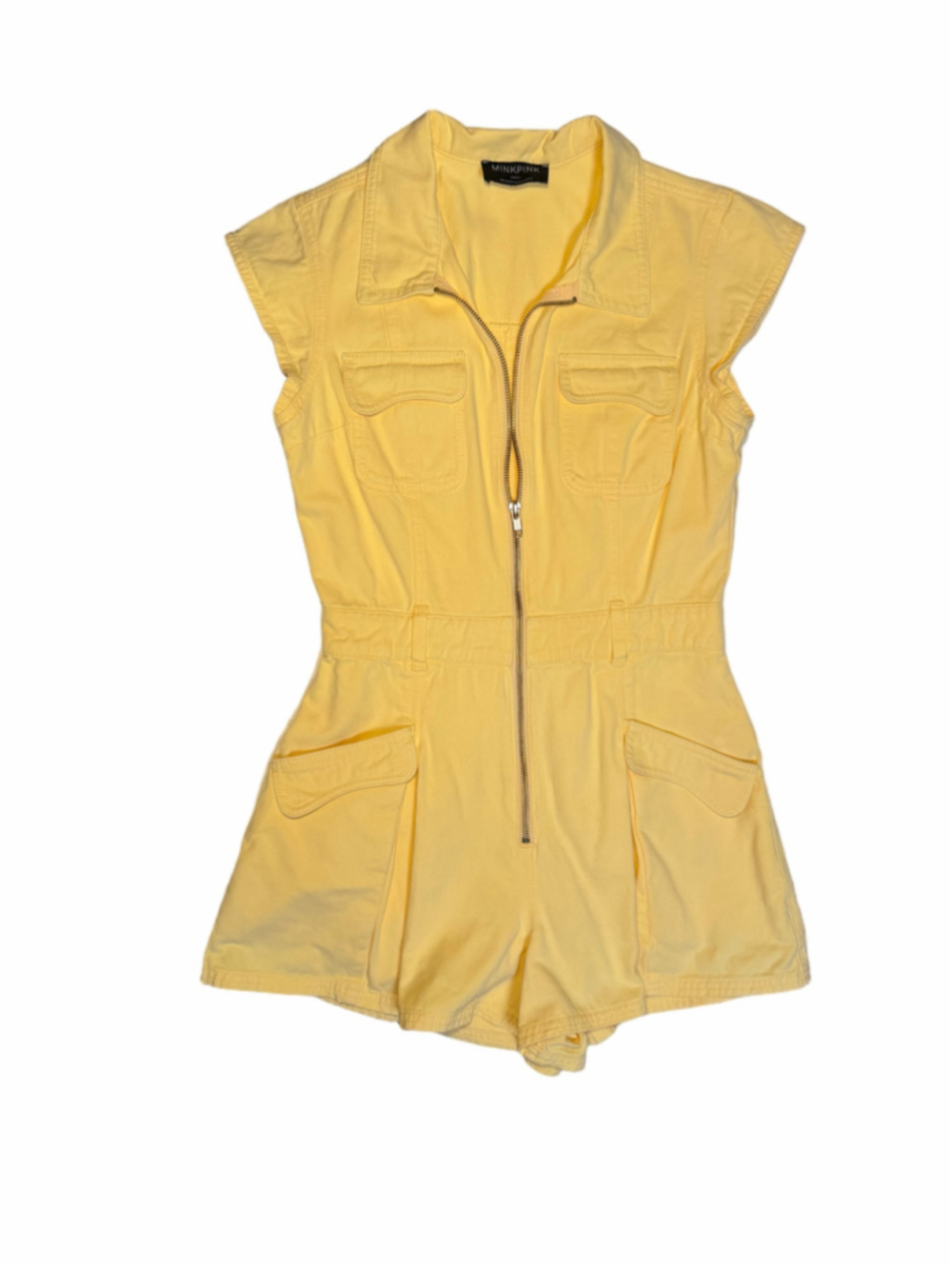 Minkpink Yellow Utility Romper Size S